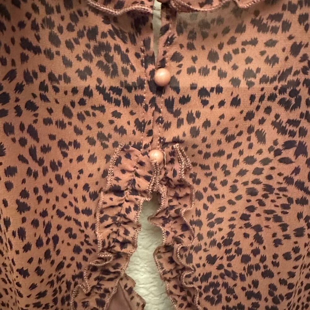 Leopard Print Ruffle Dress - Picture 7 of 8